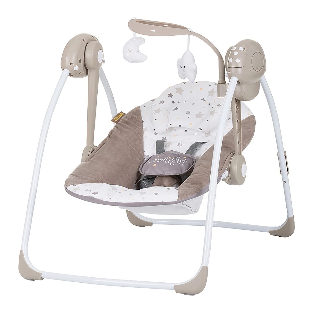 Balansoare si leagane bebelusi - Leagan electric Chipolino Moonlight macadamia