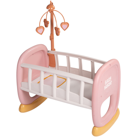 Papusi - Leagan pentru papusa Smoby Baby Nurse Baby's Cot cu carusel