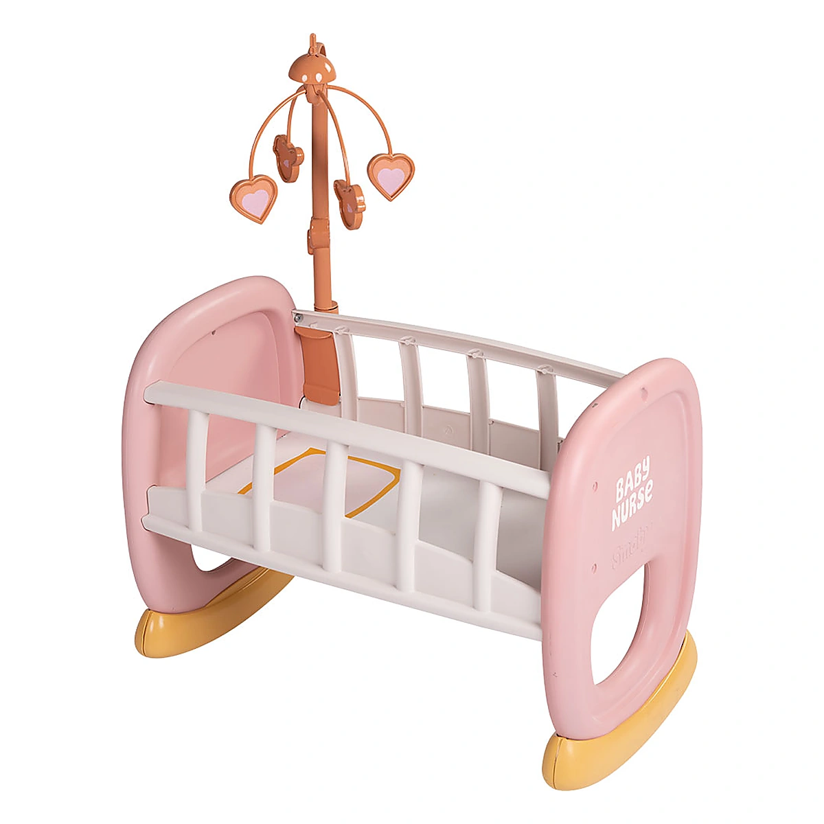 Mobilier pentru papusi - Leagan pentru papusa Smoby Baby Nurse Baby's Cot cu carusel 5 ani +