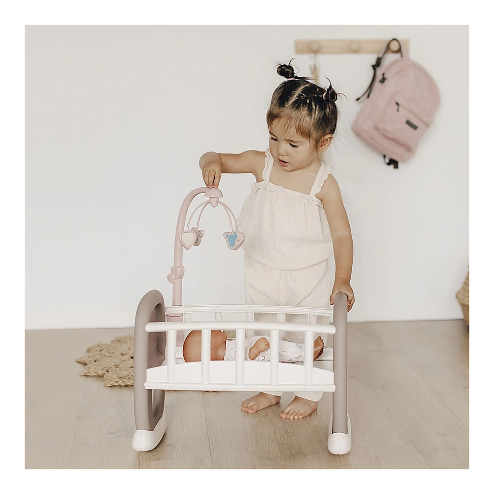 Leagan pentru papusa Smoby Baby Nurse maro cu carusel [3]