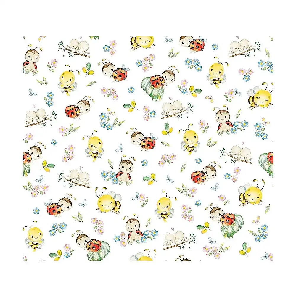 Lenjerie patut Buburuza 5 piese (pernuta, plapuma, cearceaf cu elastic, 2 aparatoare laterale) [1]