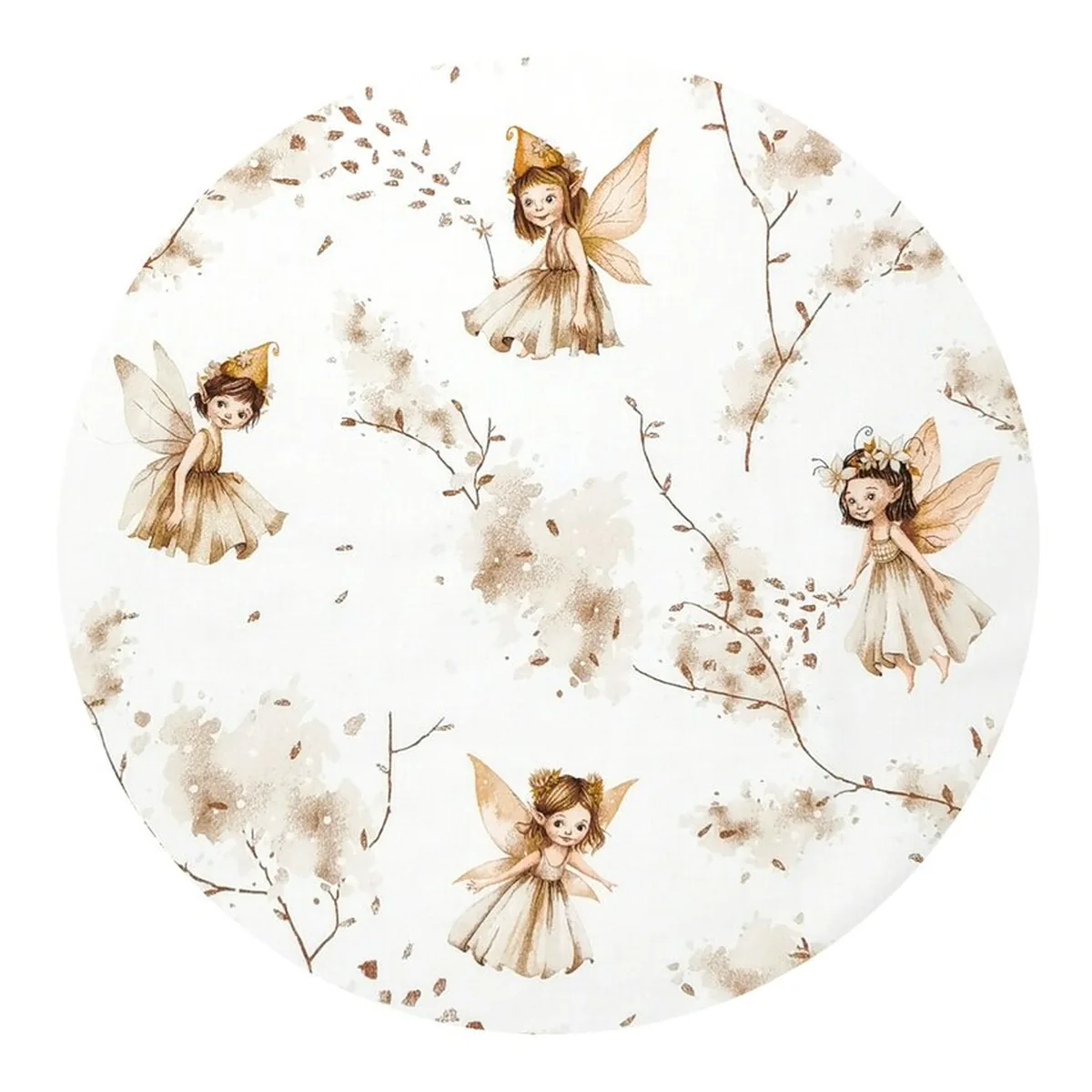 Lenjerie patut cu 3 piese, MimiNu, Cu cearceaf 120x60 cm, paturica si pernuta, bumbac 100%, Fairy [2]