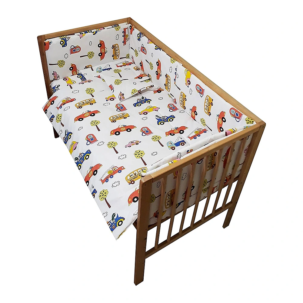 Asternuturi pentru patut - Lenjerie patut Trafic 5 piese (pernuta, plapuma, cearceaf cu elastic, 2 aparatoare laterale)