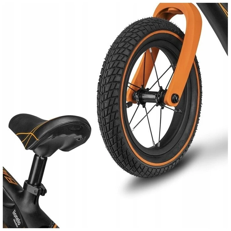 Lionelo - Bicicleta usoara Bart Air, Fara pedale, Cu roti gonflabile, Cu cadru din magneziu, Cu ghidon si sa reglabile, Greutate 3.8 Kg, 12 inch, Conform cu standardul european de securitate EN71, Neg [7]
