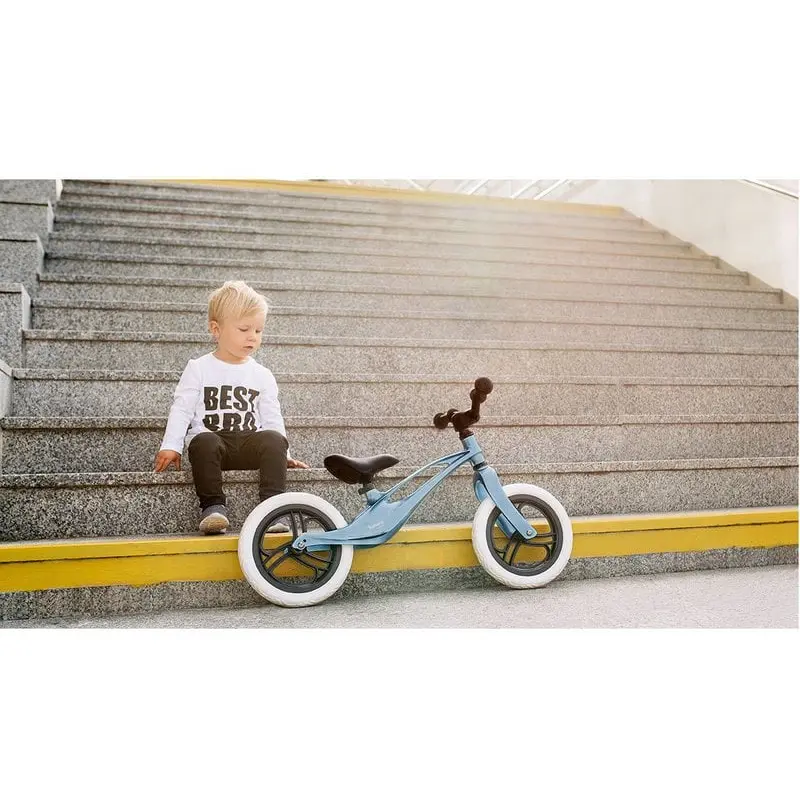 Lionelo - Bicicleta usoara Bart, Fara pedale, Cu cadru din magneziu, Cu ghidon si sa reglabile, Greutate 3 Kg, 12 inch, Conform cu standardul european de securitate EN71, Sky Blue [6]