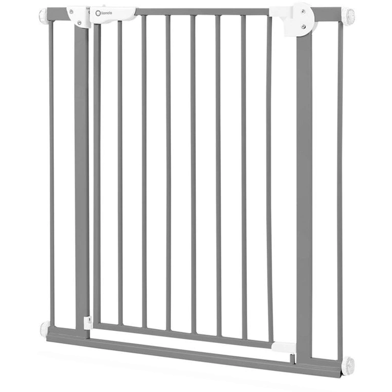 Lionelo - Poarta de siguranta prin presiune Truus Slim, 105 cm, Conform cu standardul european de securitate EN1930, Gri [1]