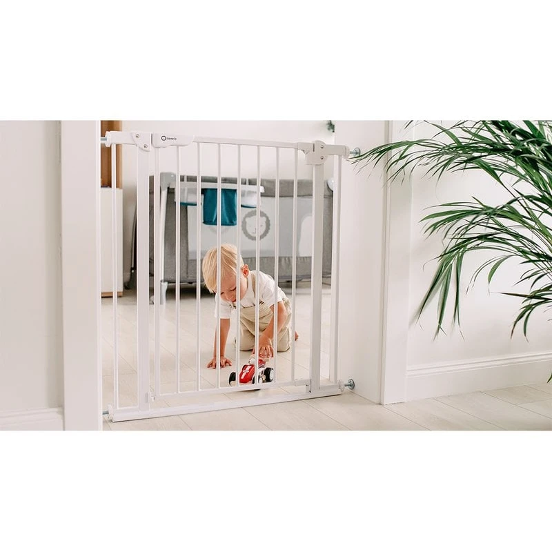 Lionelo - Poarta de siguranta prin presiune Truus Slim, 105 cm, Conform cu standardul europeane de securitate EN1930, Alb [8]