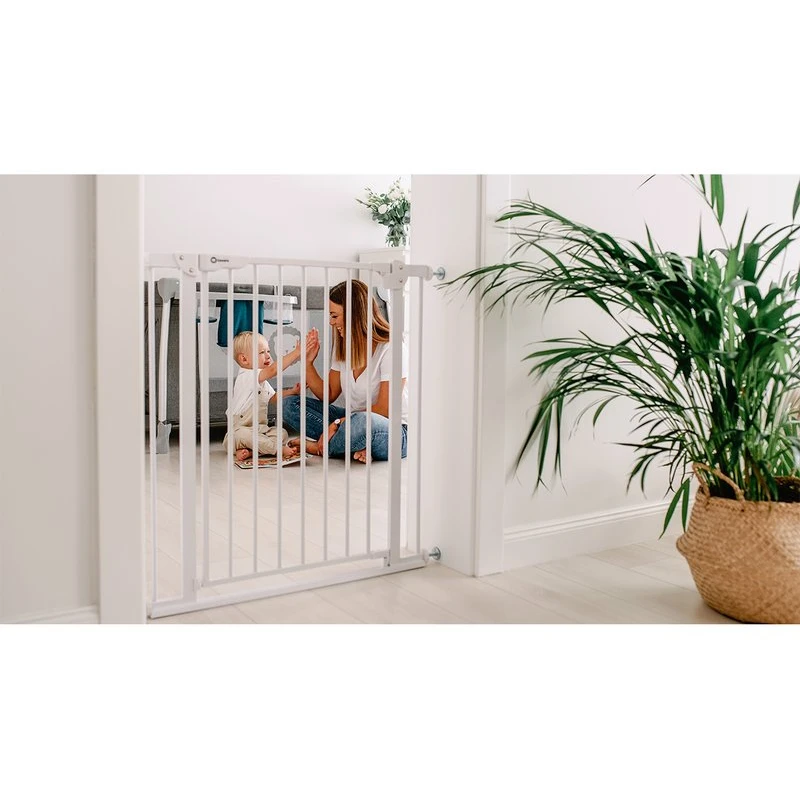 Lionelo - Poarta de siguranta prin presiune Truus Slim, 105 cm, Conform cu standardul europeane de securitate EN1930, Alb [7]