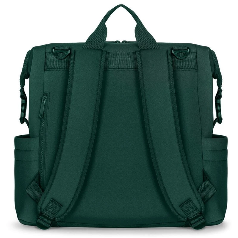 Lionelo - Rucsac impermeabil pentru mamici Cube, Cu 12 compartimente si salteluta de schimbat, Cu prindere universala de carucior, 36 x 36 x 23 cm, Verde [7]