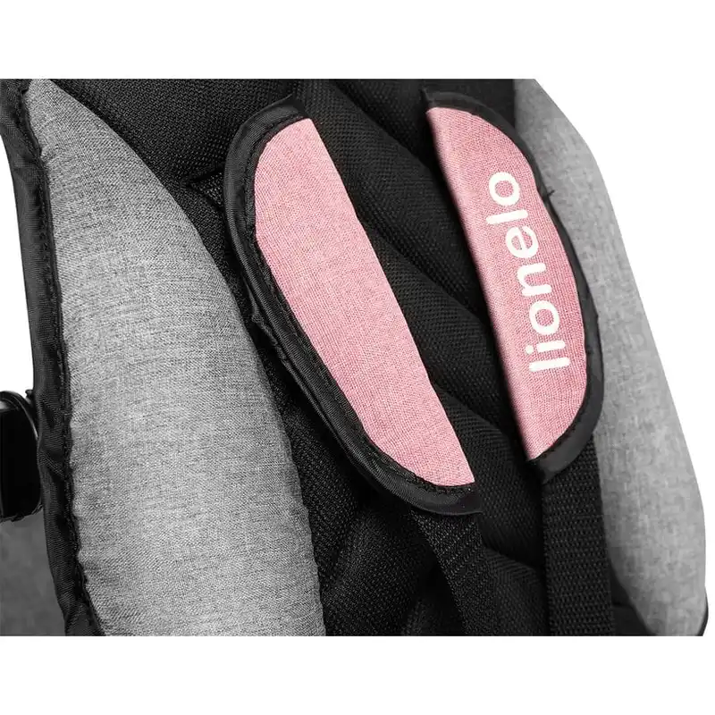 Lionelo - Tricicleta Tris, Mecanism de pedalare libera, Suport picioare, Control al directiei, Scaun reversibil, Rotire 360 grade, Pliabila, Conform cu standardul europeane de securitate EN71, Roz/Gri [19]