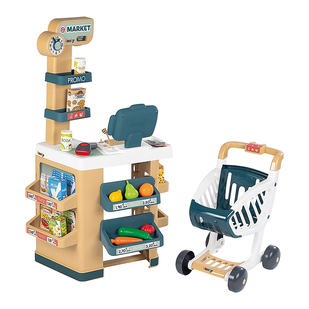 Supermarket - Magazin pentru copii Smoby Market cu 34 accesorii
