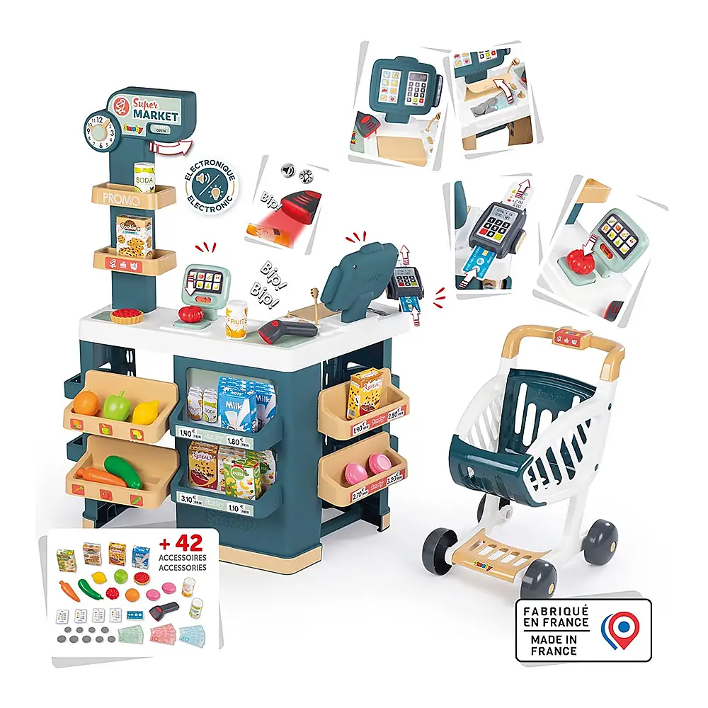Magazin pentru copii Smoby Super Market cu 42 accesorii [1]