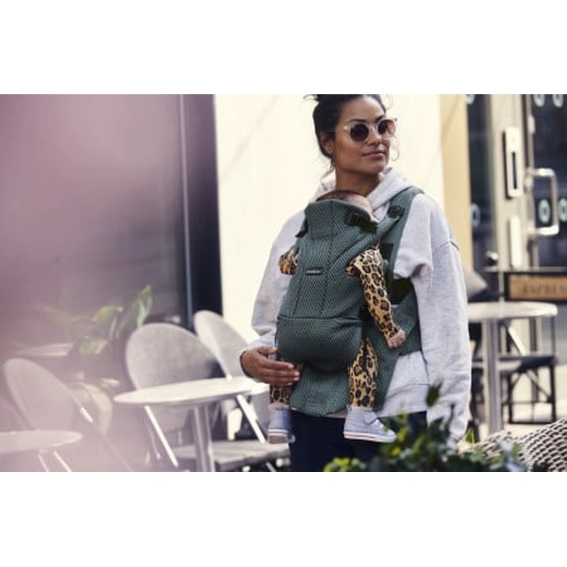 Marsupiu anatomic BabyBjorn Move, Verde Salvie 3D Mesh [2]