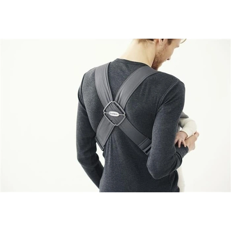 Marsupiu anatomic Mini BabyBjorn, cu pozitii multiple de purtare – Dark Grey, 3D Jersey [12]