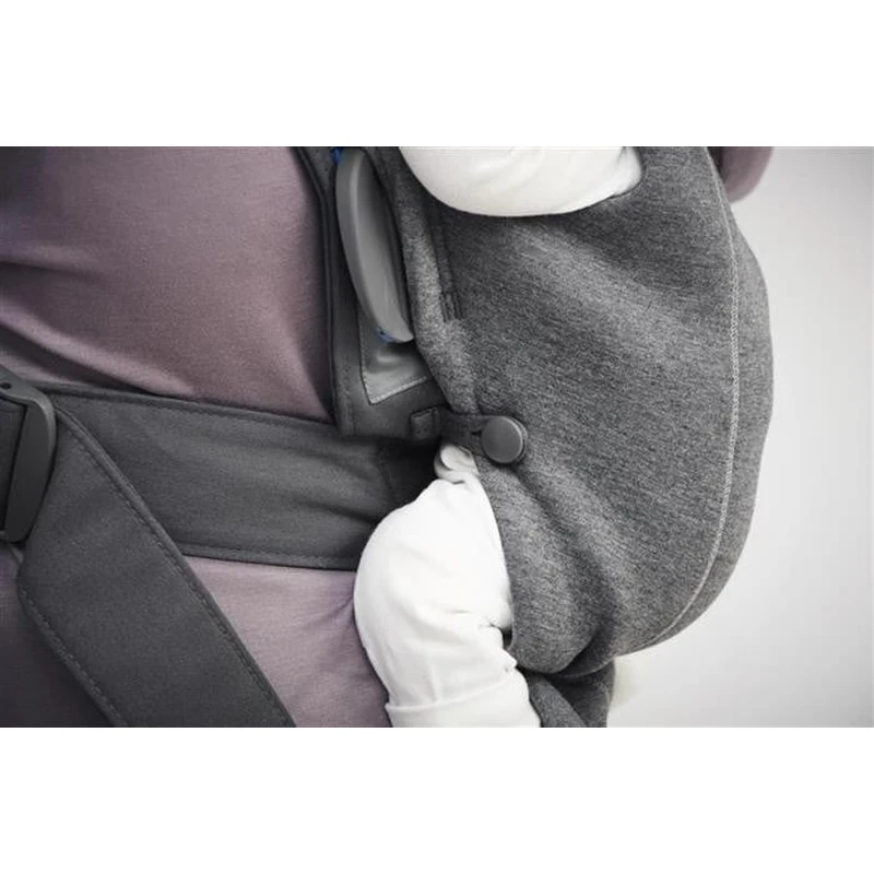 Marsupiu anatomic Mini BabyBjorn, cu pozitii multiple de purtare – Dark Grey, 3D Jersey [9]