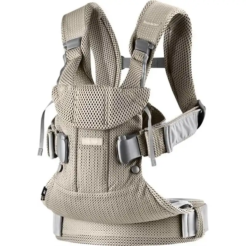 Marsupii si hamuri - Marsupiu anatomic One Air BabyBjorn - Greige, 3D Mesh