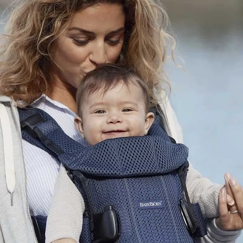 Marsupiu anatomic One Air BabyBjorn - Navy Blue, 3D Mesh [6]