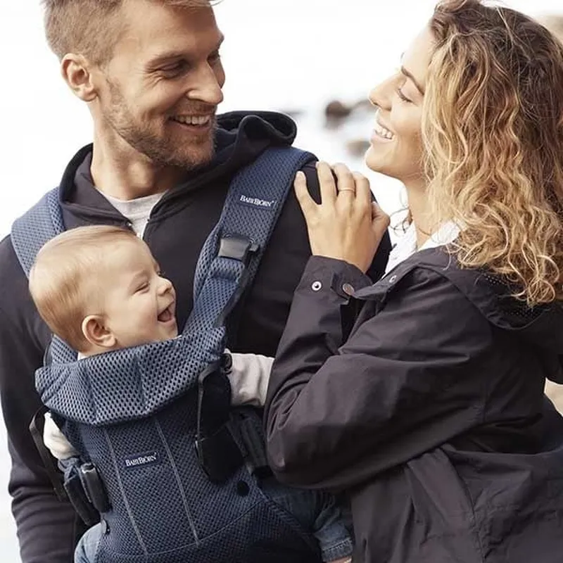 Marsupiu anatomic One Air BabyBjorn - Navy Blue, 3D Mesh [5]