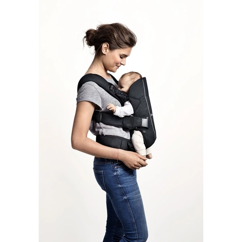 Marsupiu anatomic One BabyBjorn, cu pozitii multiple de purtare - Denim grey, Bumbac [1]