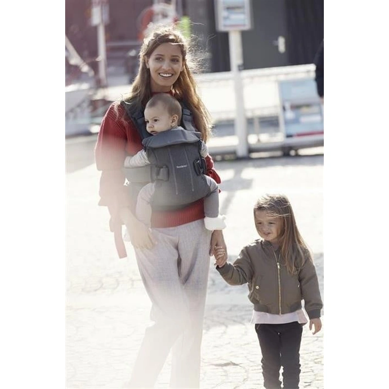 Marsupiu anatomic One BabyBjorn, cu pozitii multiple de purtare - Denim grey, Bumbac [6]