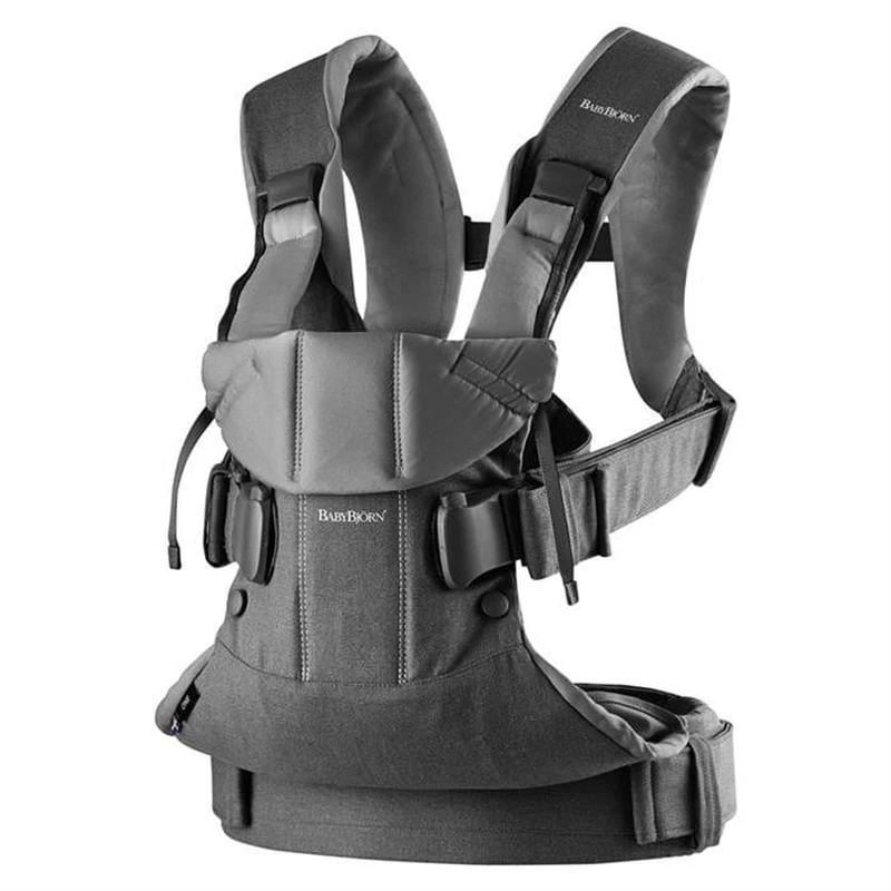 Marsupii si hamuri - Marsupiu anatomic One BabyBjorn, cu pozitii multiple de purtare - Denim grey, Bumbac