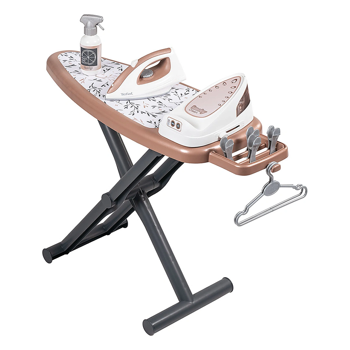 Seturi de curatenie copii - Masa si fier de calcat pentru copii Tefal Ironing Board + Stream Iron, 9 accesorii
