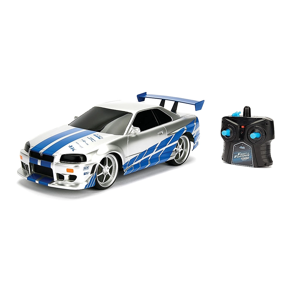 Masinute, trenulete, avioane - Masina Jada Toys Fast and Furious Nissan Skyline GTR 1:24 cu telecomanda