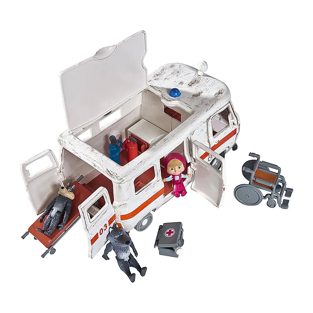 Masina Simba Masha and the Bear Ambulance cu accesorii [2]
