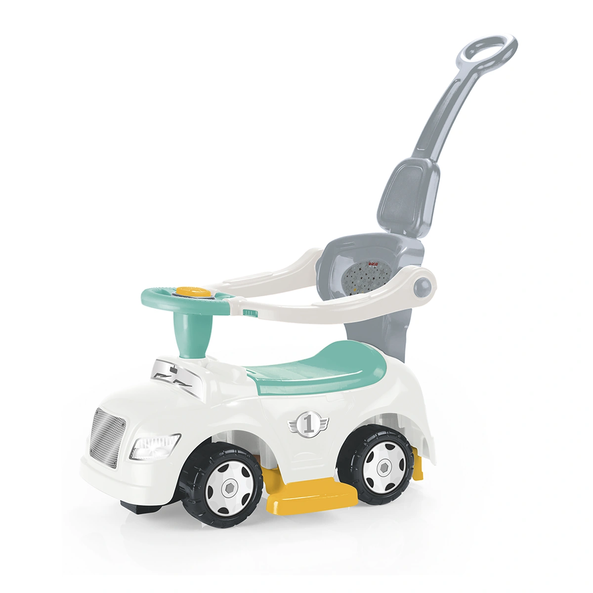 Masinute de impins pentru copii - Masinuta 3 in 1 Pastel DOLU cu maner, protectii si volan