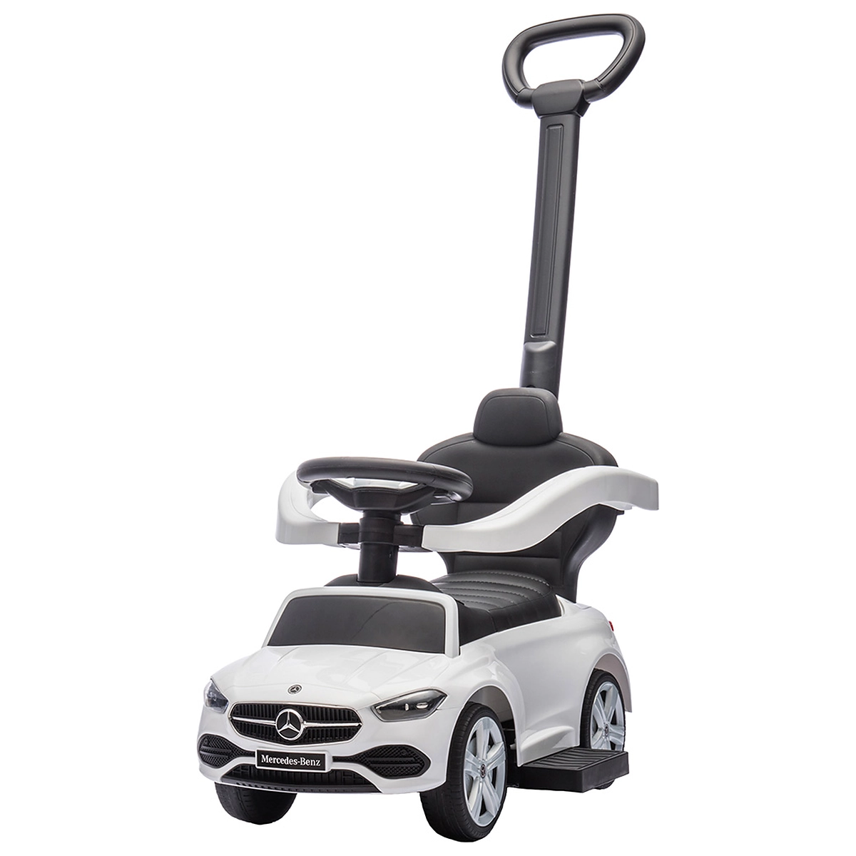 Masinute de impins pentru copii - Masinuta de impins Chipolino Mercedes Benz C-Class cu maner, White