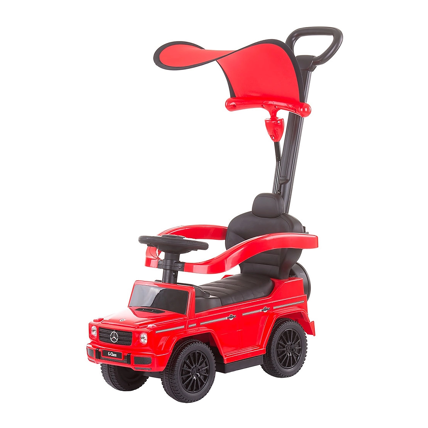 Masinute de impins pentru copii - Masinuta de impins Chipolino Mercedes G350 Red, cu maner si copertina