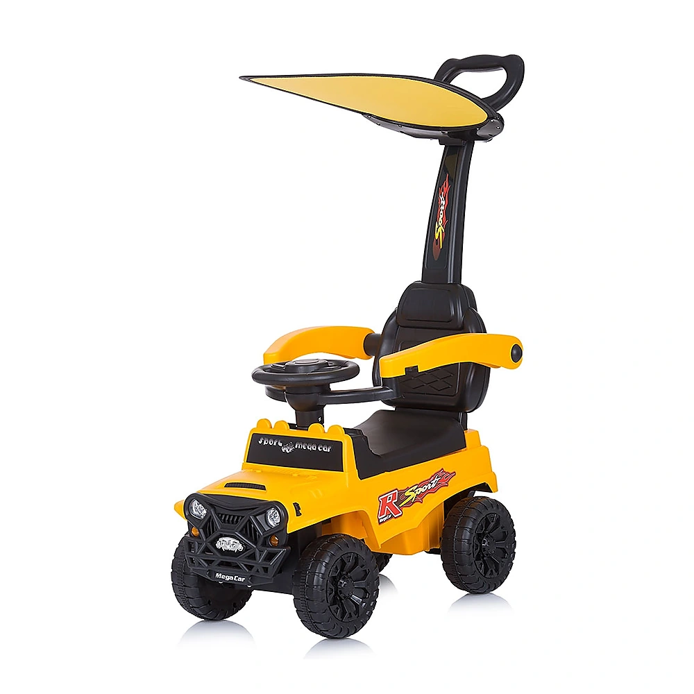 Masinuta de impins Chipolino Safari yellow cu maner si copertina [1]