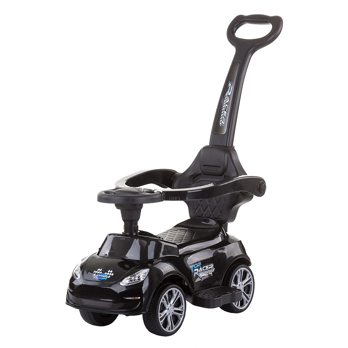 Masinute de impins pentru copii - Masinuta de impins Chipolino Turbo black cu maner