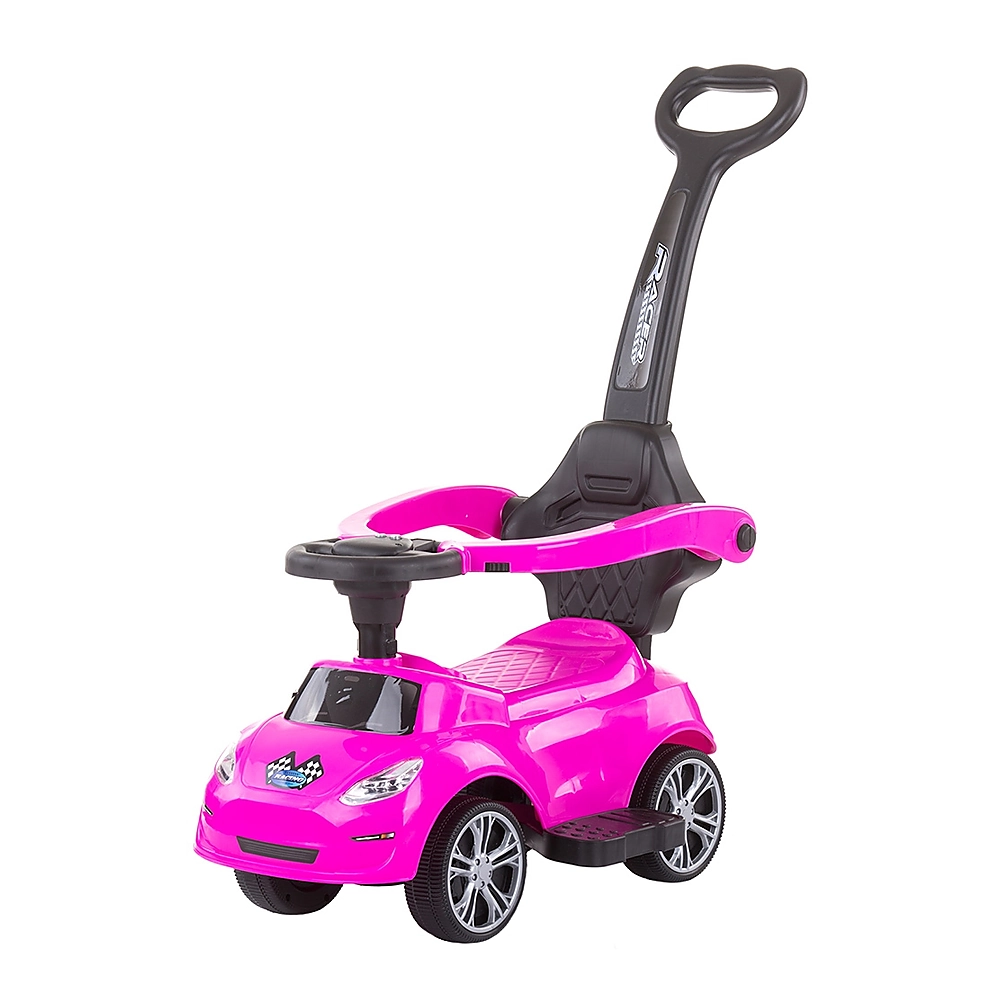 Masinute de impins pentru copii - Masinuta de impins Chipolino Turbo pink cu maner