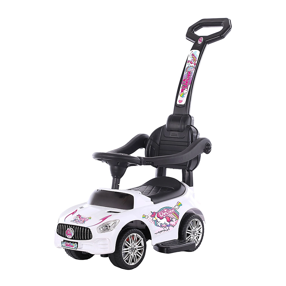 Masinute de impins pentru copii - Masinuta de impins Chipolino Unicorn white cu maner