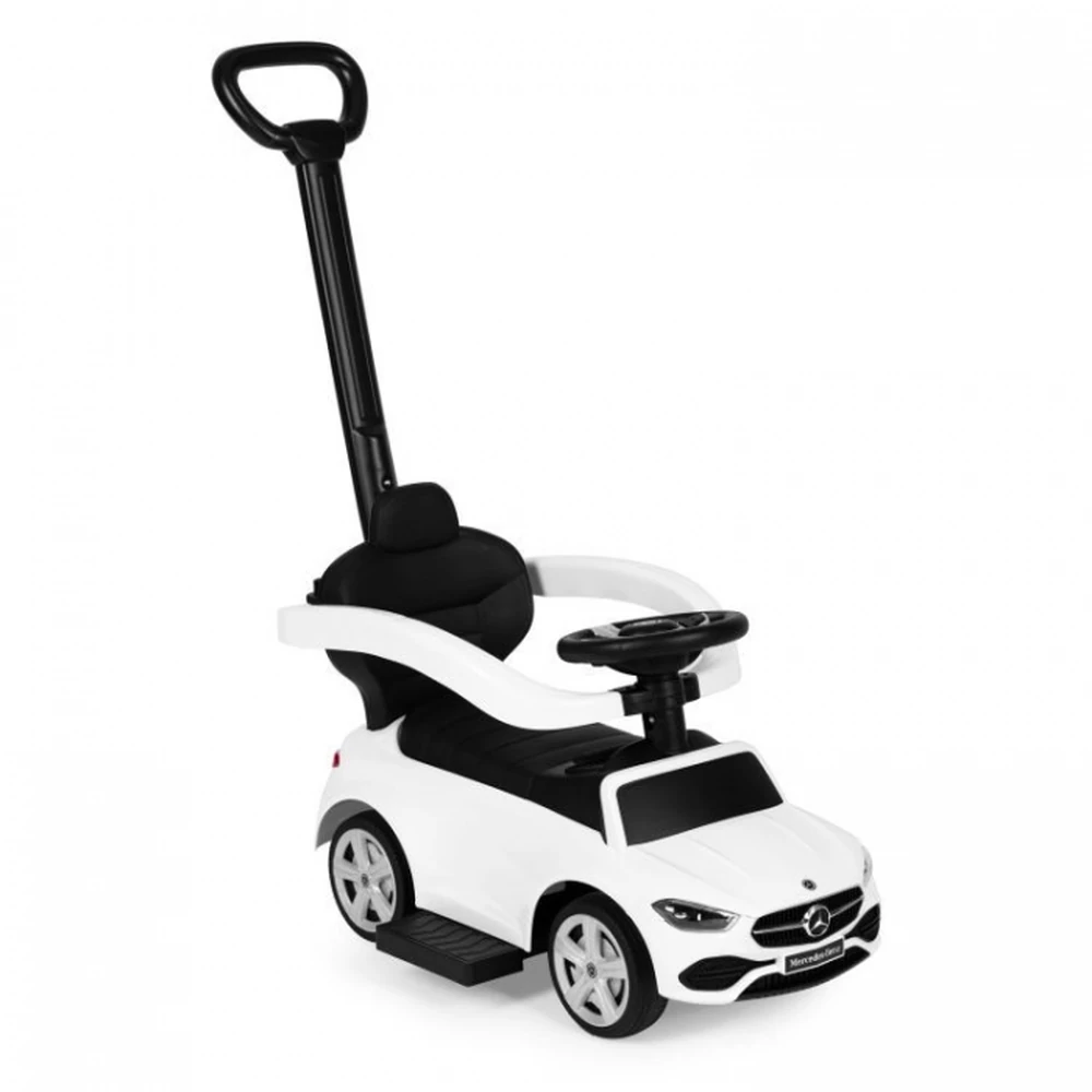 Masinute de impins pentru copii - Masinuta de impins cu maner Mercedes C Class Ecotoys 668 - Alb