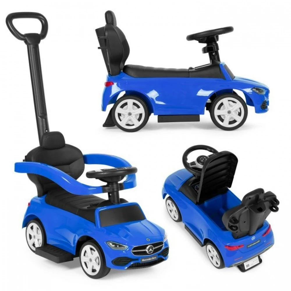 Masinuta de impins cu maner Mercedes C Class Ecotoys 668 - Albastru [4]