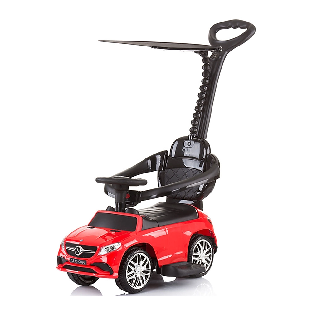 La plimbare - Masinuta de impins Mercedes AMG GLE 63 Coupe red cu maner si copertina