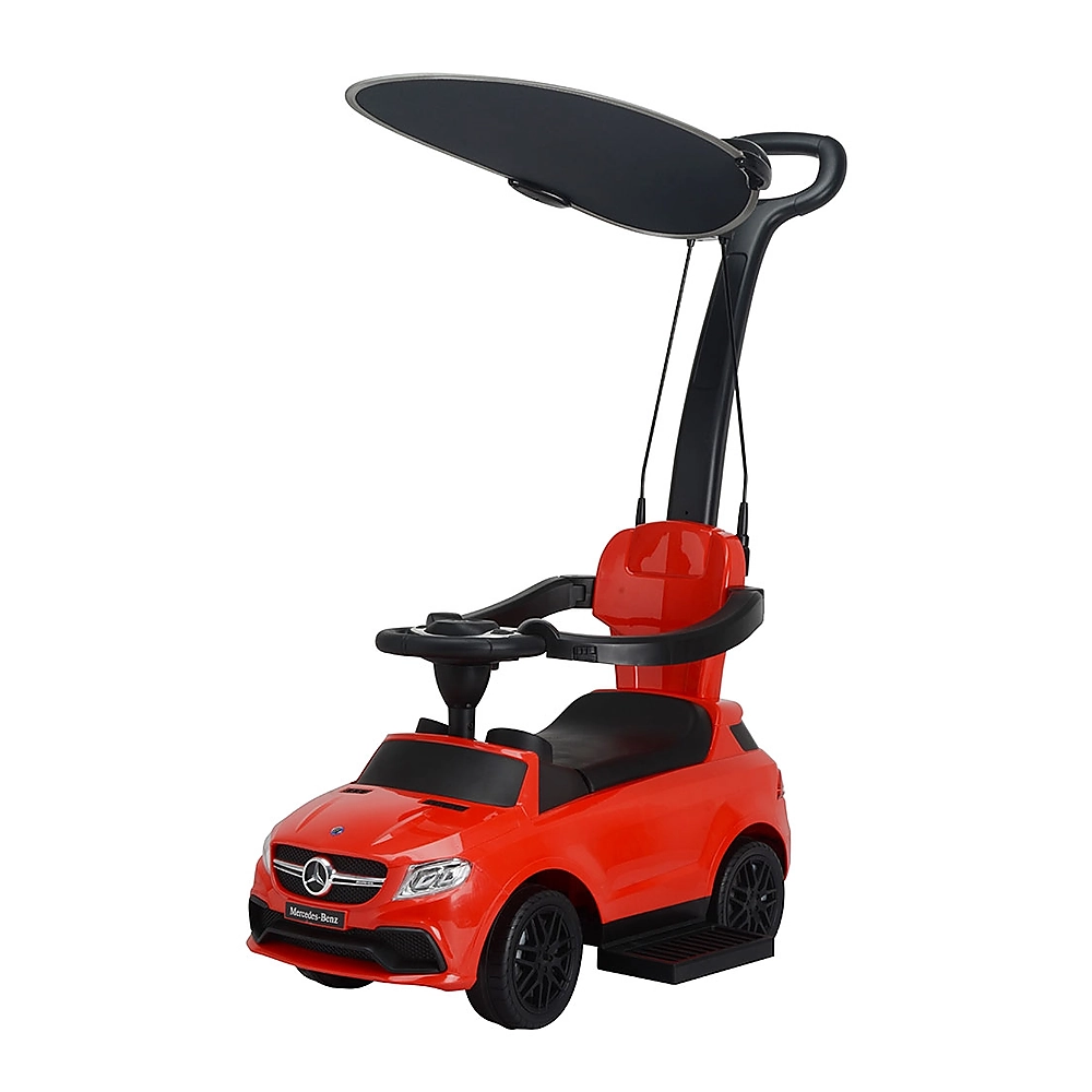 La plimbare - Masinuta de impins Mercedes AMG GLE 63 - red, cu maner si copertina