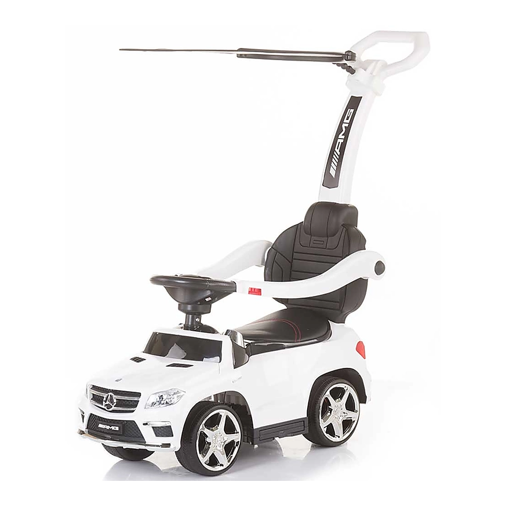 La plimbare - Masinuta de impins Mercedes Benz GL63 AMG white, cu copertina