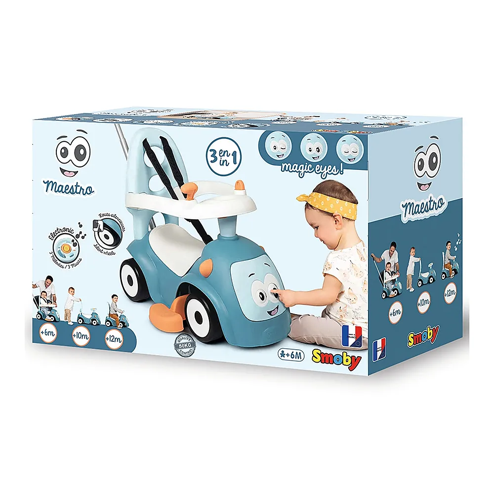 Masinuta de impins Smoby Maestro blue [5]