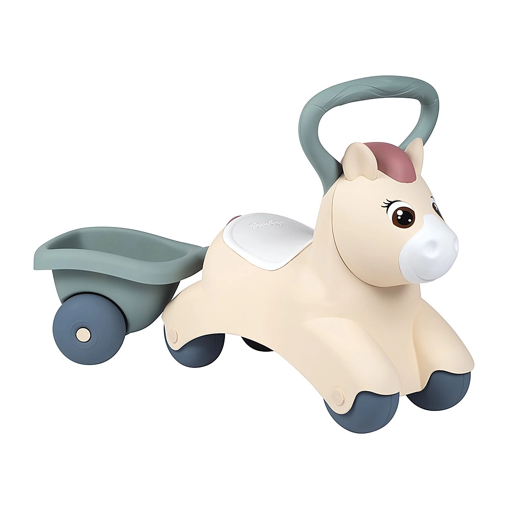 Masinute de impins pentru copii - Masinuta de impins Smoby Pony cu remorca