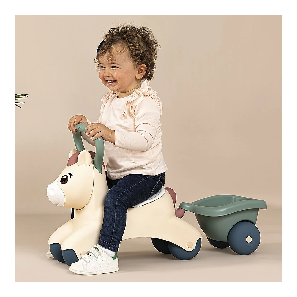 Masinuta de impins Smoby Pony cu remorca [6]