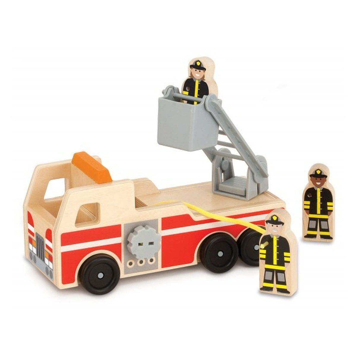 Jucarii din lemn - Masinuta de pompieri din lemn