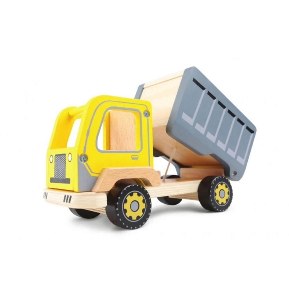 Masinute, trenulete, avioane - Masinuta tip basculanta din lemn pentru copii Ecotoys