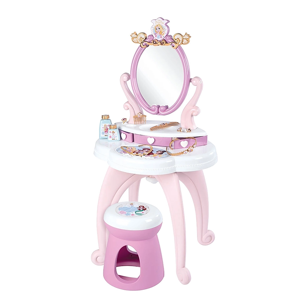 Jucarii de rol - Masuta de machiaj Disney Princess 2 in 1 roz cu accesorii