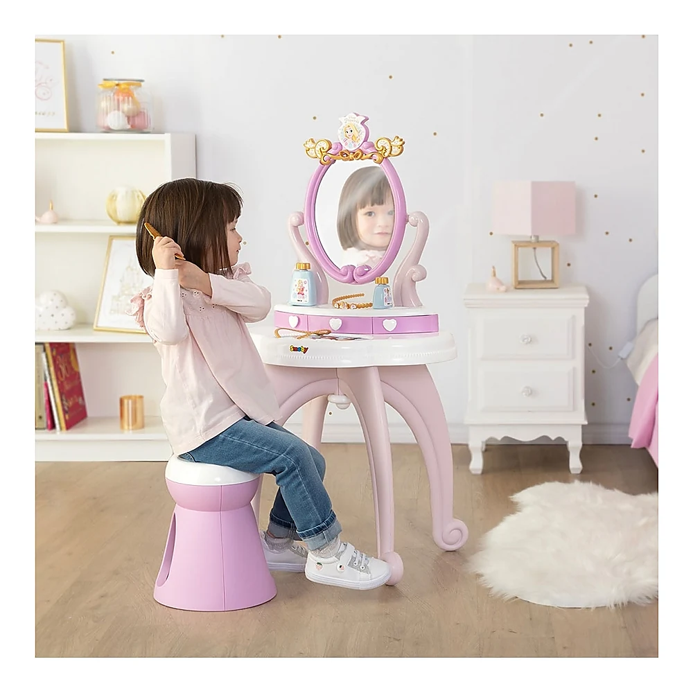 Masuta de machiaj Disney Princess 2 in 1 roz cu accesorii [5]