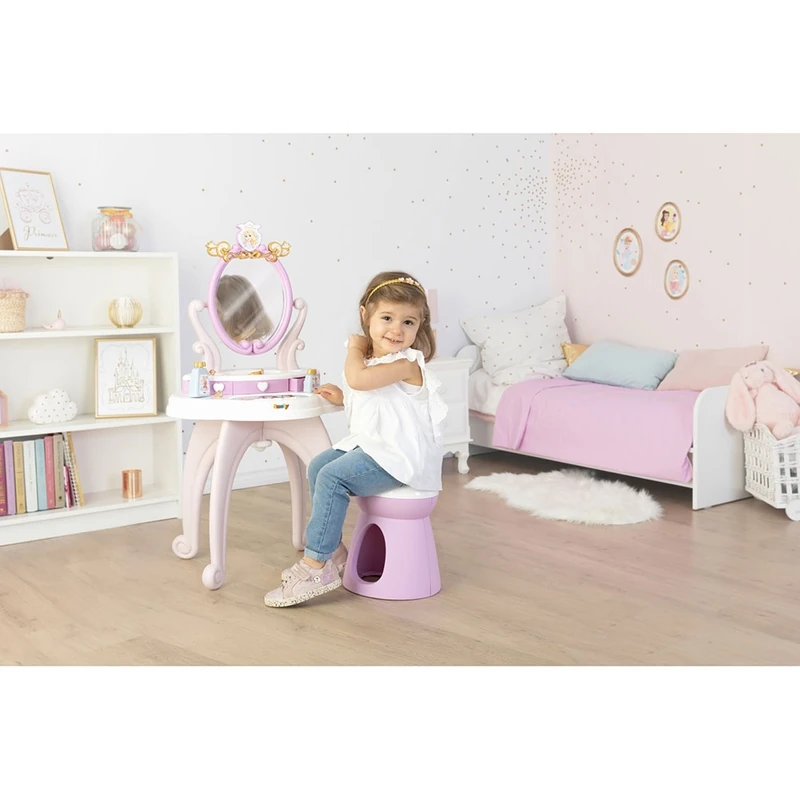 Masuta de machiaj Disney Princess 2 in 1 roz cu accesorii [3]