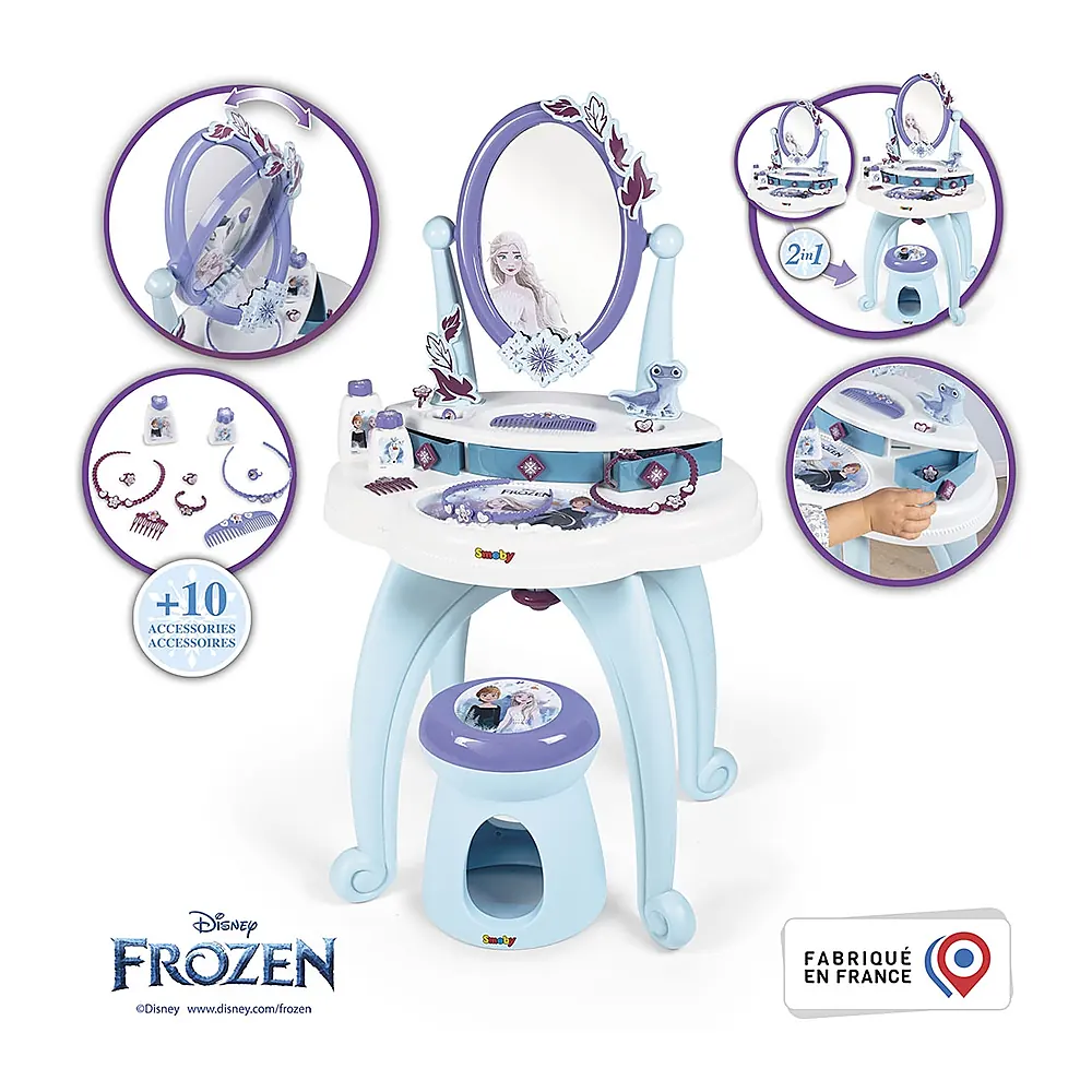Masuta de machiaj Frozen Hairdresser 2 in 1 - Smoby [1]