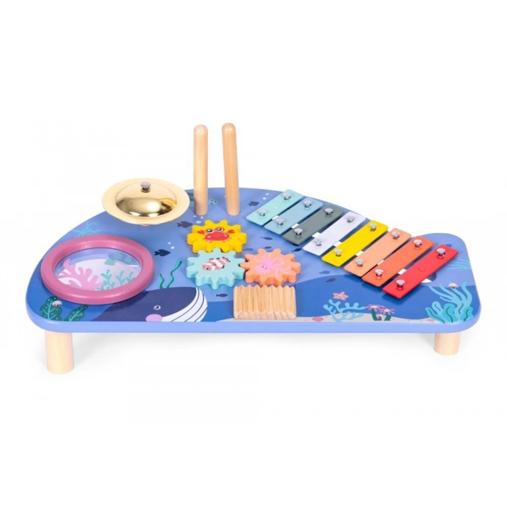 Masuta lemn cu instrumente muzicale Ecotoys 18 luni+ [7]